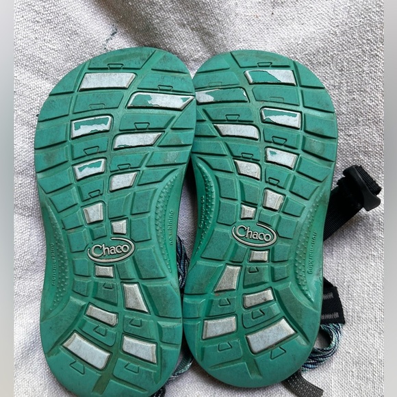 Chaco ZX1 Echo Tread Green Sandals Kids size 2 - Picture 6 of 7